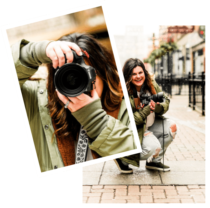 Andrea Petkovic Photography about page - pictures of Andrea taking photos